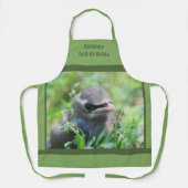 Schattigee Baby Cedar Waxwing Bird gepersonaliseer Schort (Voorkant)