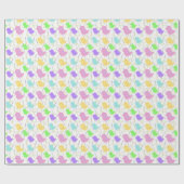 Schattigee Baby Chick Lavendel Veldpastel Kleurrij Cadeaupapier (Vlak)