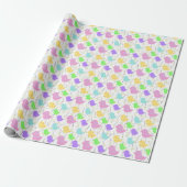 Schattigee Baby Chick Lavendel Veldpastel Kleurrij Cadeaupapier (Uitgerold)