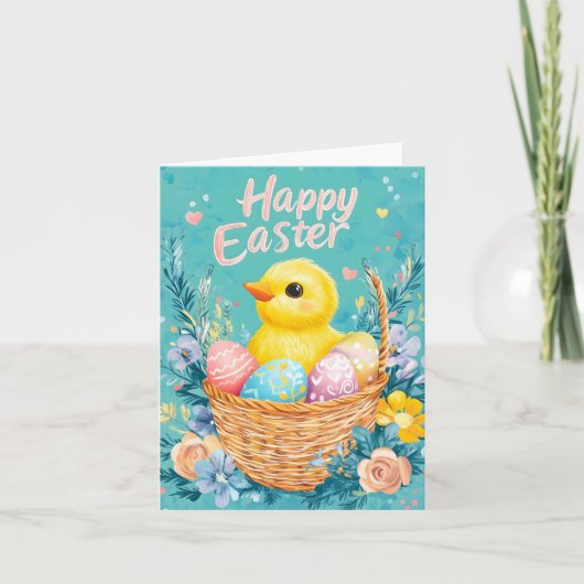 Schattigee Baby Chick Paas Kaart (Voorkant)