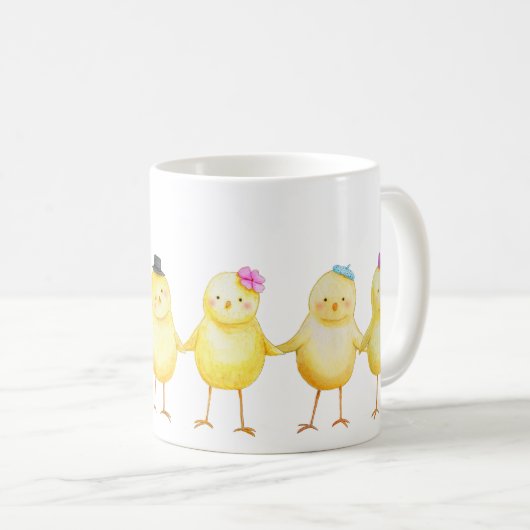 Schattigee Baby Chicken Chicken Lover Gift Fun Sch Koffiemok (Voorkant rechts)