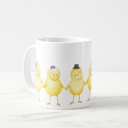 Schattigee Baby Chicken Chicken Lover Gift Fun Sch Koffiemok (Voorkant links)