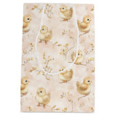 Schattigee Baby Chicks Roze Waterverf Patroon Medium Cadeauzakje (Achterkant)