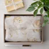 Schattigee Baby Chicks Roze Waterverf Patroon Tissuepapier (Geschenk)