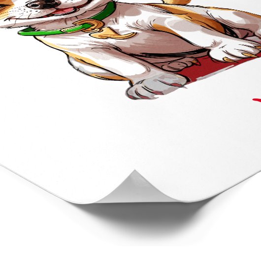 Schattigee Baby Chihuahua aangepaste naam Poster (Hoek)