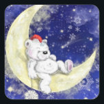Schattigee Baby Christmas Beer Sticker<br><div class="desc">Sweet Moon Dreaming Kerst Baby Beer Stickers - MIGNED Schilderij</div>