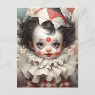 Schattigee Baby Clown met  kleuren Briefkaart