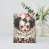 Schattigee Baby Clown met  kleuren Briefkaart (Staand voorkant)