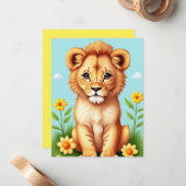 Schattigee Baby Cub Notitiekaartje (Voorkant / Achterkant in situ)