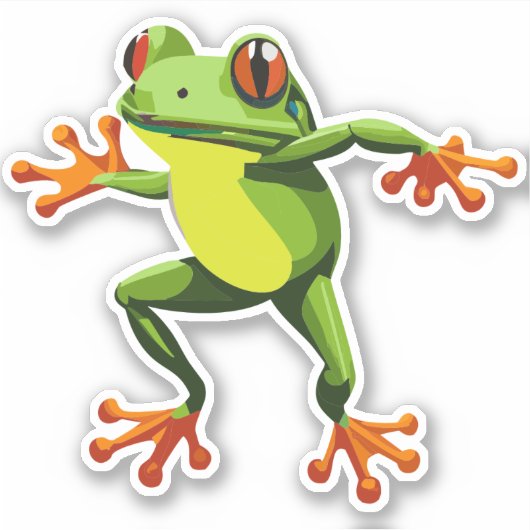Schattigee Baby Dancing Tree Frog Sticker (Voorkant)
