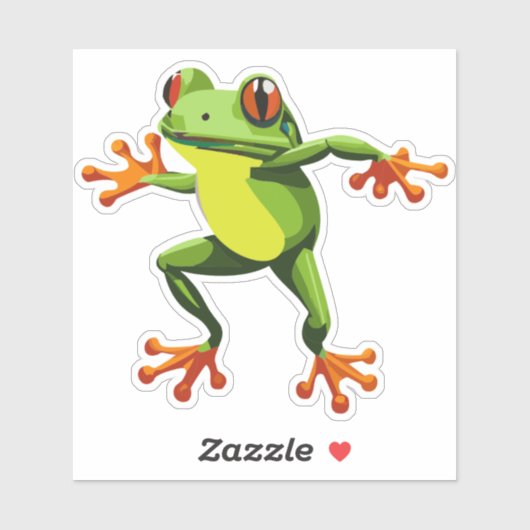 Schattigee Baby Dancing Tree Frog Sticker (Vel)