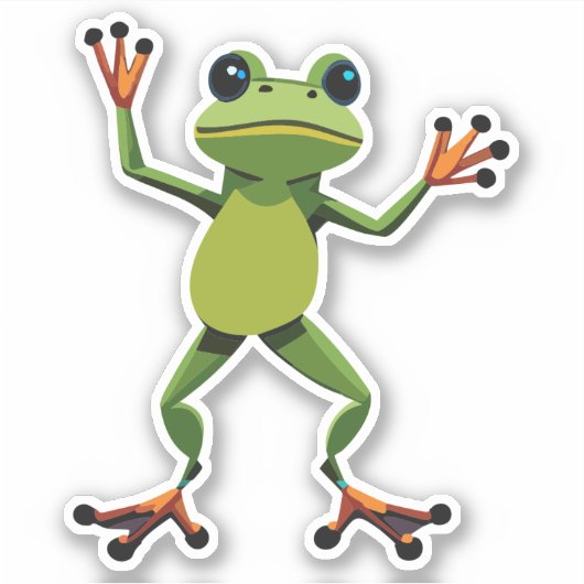 Schattigee Baby Dancing Tree Frog Sticker (Voorkant)