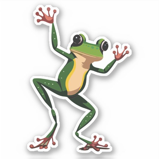 Schattigee Baby Dancing Tree Frog Sticker (Voorkant)