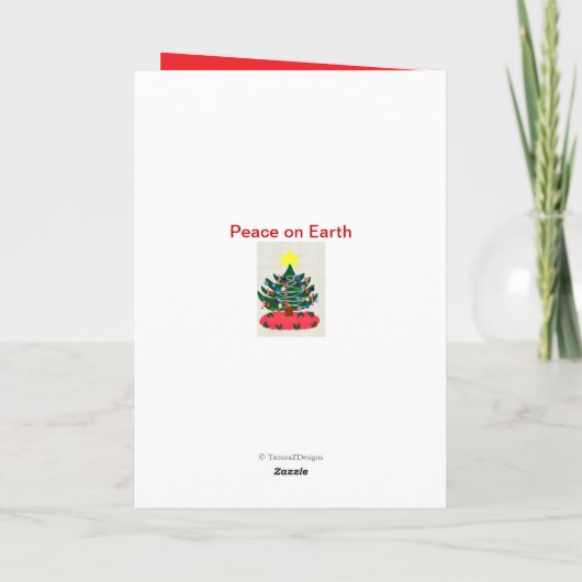 Schattigee Baby Deer Pow-Wow Kerst Kaart (Achterkant)