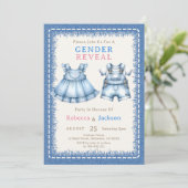 Schattigee Baby Denim Dress & Dungarees Geslacht o Kaart (Staand voorkant)