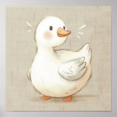 Schattigee Baby Dier Happy Duckling Nursery Wall A Poster (Voorkant)