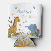 Schattigee Baby Dieren Bloemen Baby shower Blikjeskoeler (Voorkant)