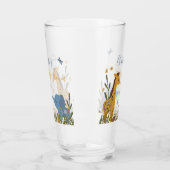 Schattigee Baby Dieren Bloemen Baby shower Glas (Links)