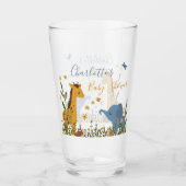 Schattigee Baby Dieren Bloemen Baby shower Glas (Voorkant)