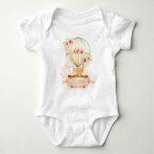 Schattigee Baby Dieren Hete Luchtballon Bloemen Romper (Voorkant)