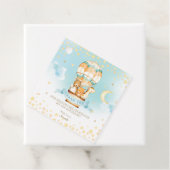 Schattigee Baby Dieren Hete Luchtballon Dank u Bedankjes Labels (In situ)