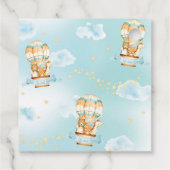 Schattigee Baby Dieren Hete Luchtballon Dank u Bedankjes Labels (Achterkant)