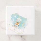 Schattigee Baby Dieren Hete Luchtballon Dank u Bedankjes Labels (In situ)