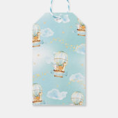 Schattigee Baby Dieren Hete Luchtballon Dank u Fav Cadeaulabel (Achterkant)