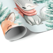 Schattigee Baby Dieren Kerst Wrapping Paper Cadeaupapier (Rol Hoek)