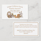 Schattigee Baby Dieren Kinderopvang Professioneel Visitekaartje (Voorkant / Achterkant)