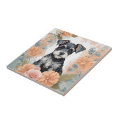 Schattigee Baby Dieren - Miniatuur Schnauzer Tegeltje (Zijkant)