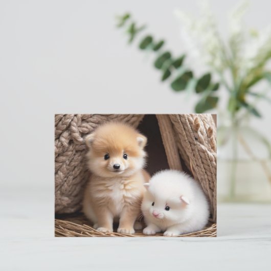 Schattigee Baby Dieren, Postcrossing Briefkaart (Staand voorkant)