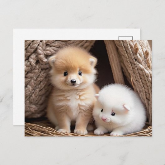 Schattigee Baby Dieren, Postcrossing Briefkaart (Voorkant / Achterkant)