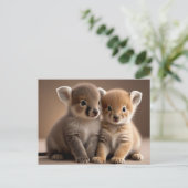 Schattigee Baby Dieren, Postcrossing Briefkaart (Staand voorkant)