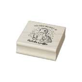 Schattigee Baby Dino Bookplate Rubberstempel (Stempel)