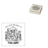 Schattigee Baby Dino Bookplate Rubberstempel (Gestempeld)