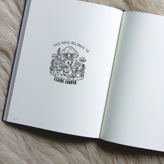 Schattigee Baby Dino Bookplate Rubberstempel