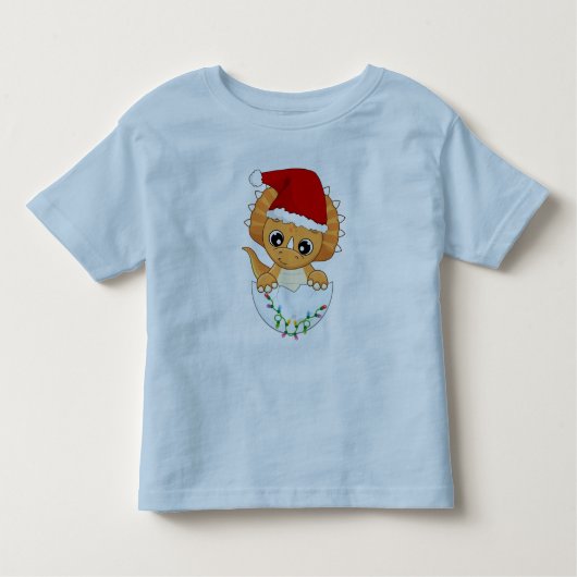 Schattigee Baby Dino Christmas Kinder Shirts (Voorkant)
