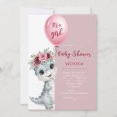 Schattigee Baby Dino Flat Kaart (Voorkant)