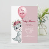 Schattigee Baby Dino Flat Kaart (Staand voorkant)