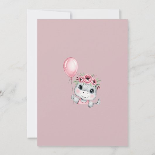 Schattigee Baby Dino Flat Kaart (Achterkant)