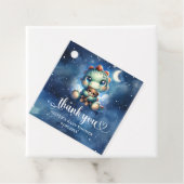 Schattigee baby dino knuffelen teddybeer Baby show Bedankjes Labels (In situ)