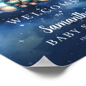 Schattigee baby dino knuffelen teddybeer welkomstb poster (Hoek)