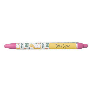 Schattigee Baby Dinosaurs Custom Kinderen Blauwe Inkt Pen