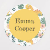 Schattigee Baby Dinosaurs Custom Kinderen Labels (Design 1)