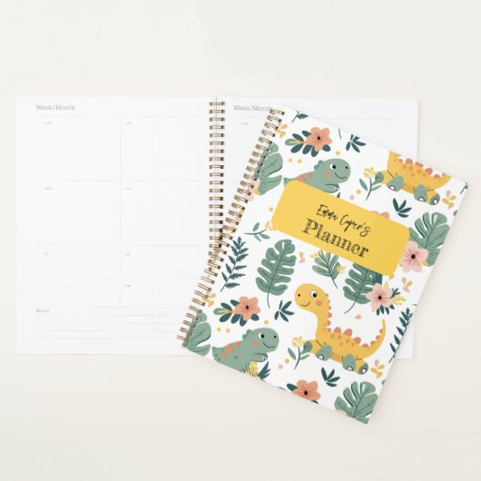 Schattigee Baby Dinosaurs Custom Kinderen Planner (Display)