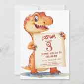 Schattigee Baby dinosaurus Ik Teken Kinderen Verja Kaart (Voorkant)