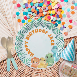Schattigee Baby Dinosaurus Party Borden Papieren Bordje