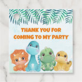 Schattigee Baby Dinosaurus Party Favor Labels (Voorkant)