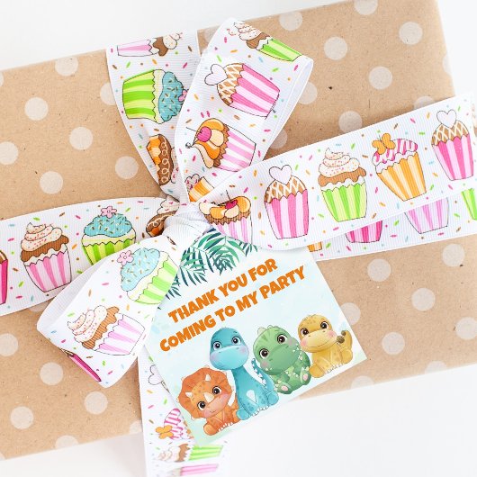 Schattigee Baby Dinosaurus Party Favor Labels